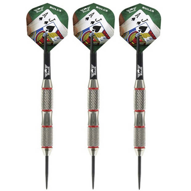 1x Set van dartpijltjes met BlackJack flights 23 grams - Dartpijlen