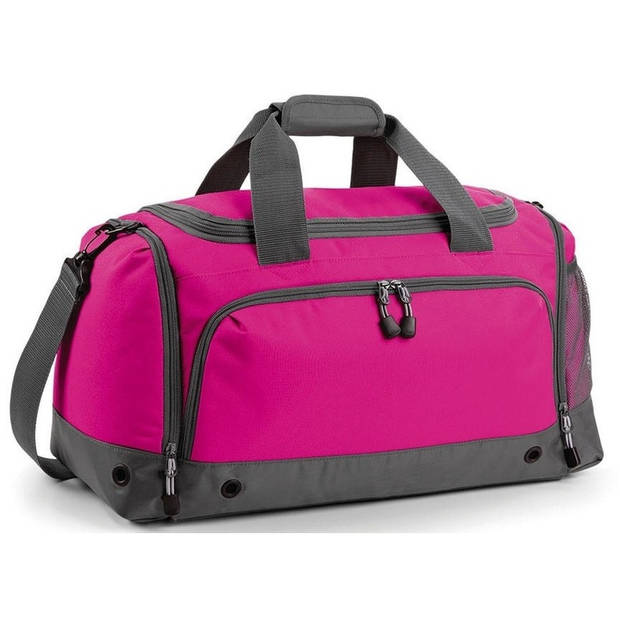 Weekendtas/sporttas fuchsia/grijs 30 liter - Sporttassen