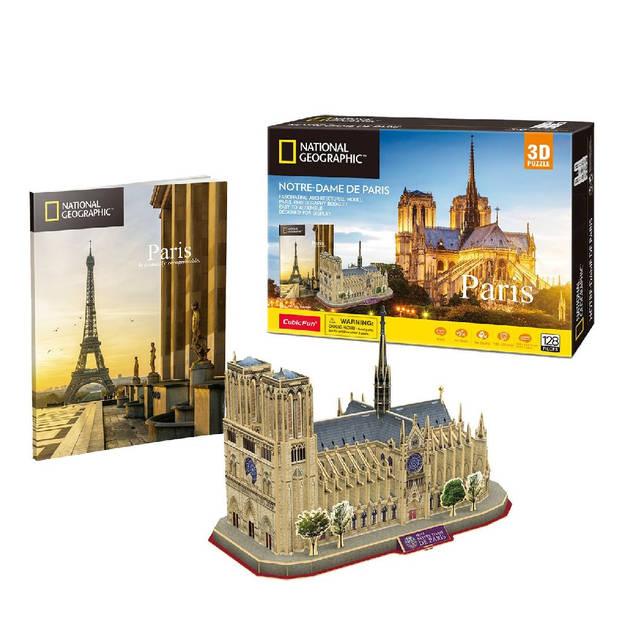 3D Puzzel Notre Dame De Paris - 128 Stukjes