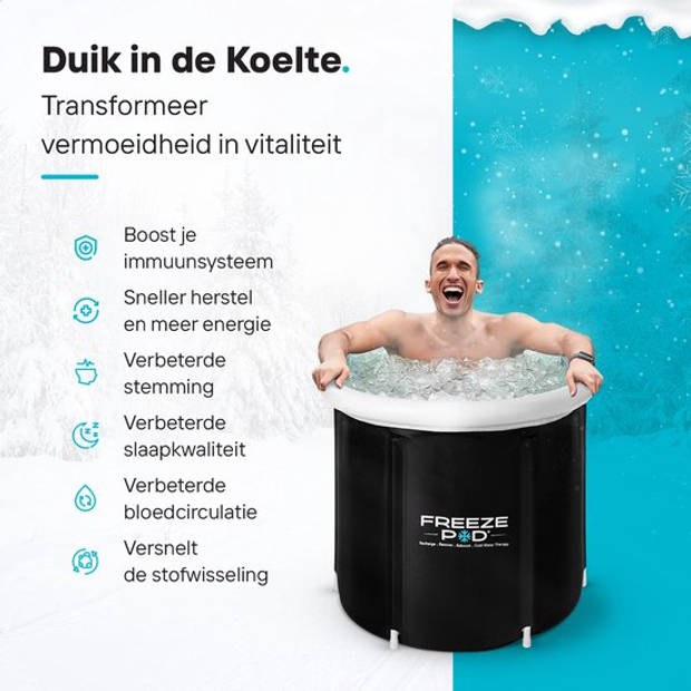 Freeze Pod IJsbad - Portable Ice Bath - Opblaasbaar bad - Zitbad Dompelbad - IJs Zit Dompel Bad - Inklapbaar en met Hoes