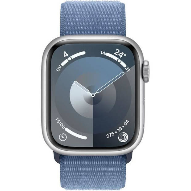 Apple Watch 9 GPS 41mm zilver alu winterblauw sportband