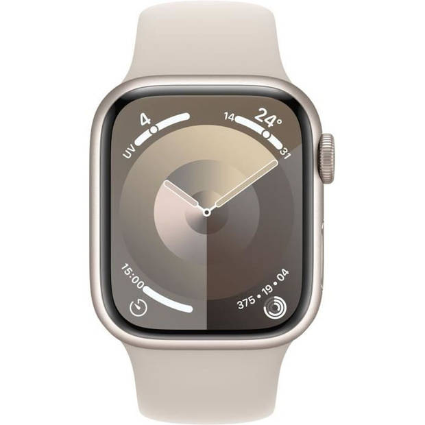 Apple Watch 9 Cell 41mm alu sterrenlicht sportband M/L