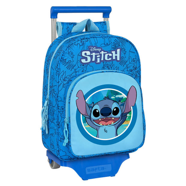 Schoolrugzak met Wielen Stitch Blauw 26 x 34 x 11 cm