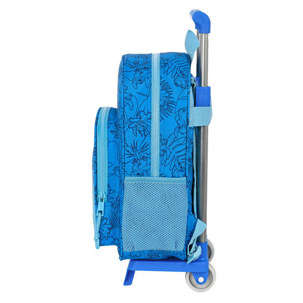 Schoolrugzak met Wielen Stitch Blauw 26 x 34 x 11 cm