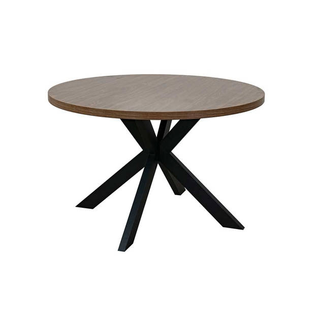 Eettafel rond melamine 120cm Sanne bruin ronde tafel