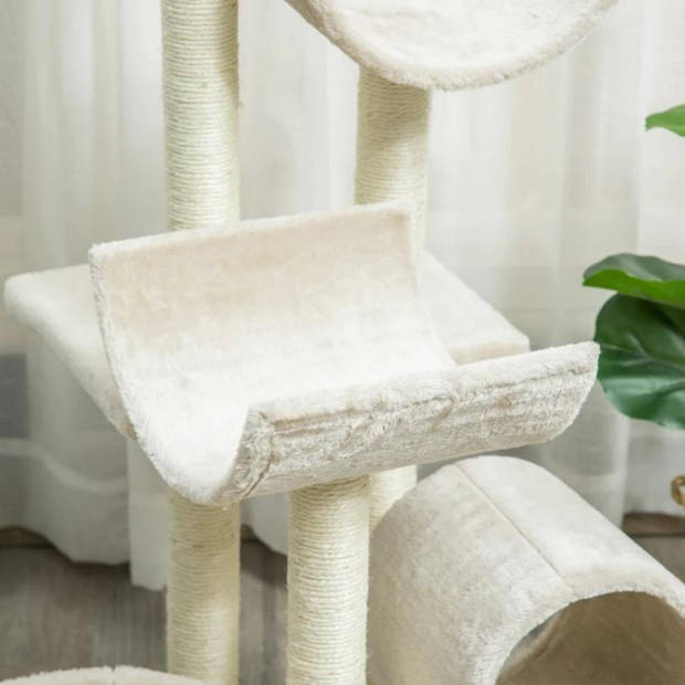 Krabpaal - Kattenspeeltjes - Kattenspeelgoed - Katten- Kattenkrabpaal - Beige L50 x B40 x H105 cm