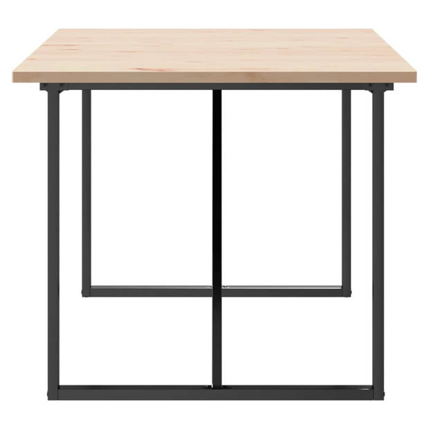 vidaXL Eettafel O-frame 180x90x75,5 cm massief grenenhout en gietijzer