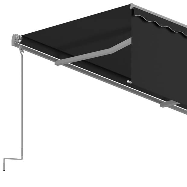 vidaXL Luifel automatisch uittrekbaar met rolgordijn 4,5x3 m antraciet