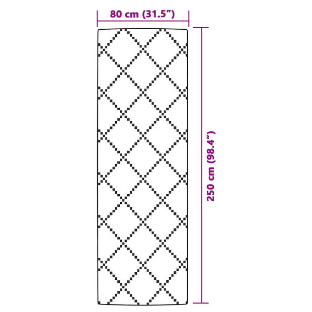 vidaXL Buitenkleed 80x250 cm polypropeen bruin