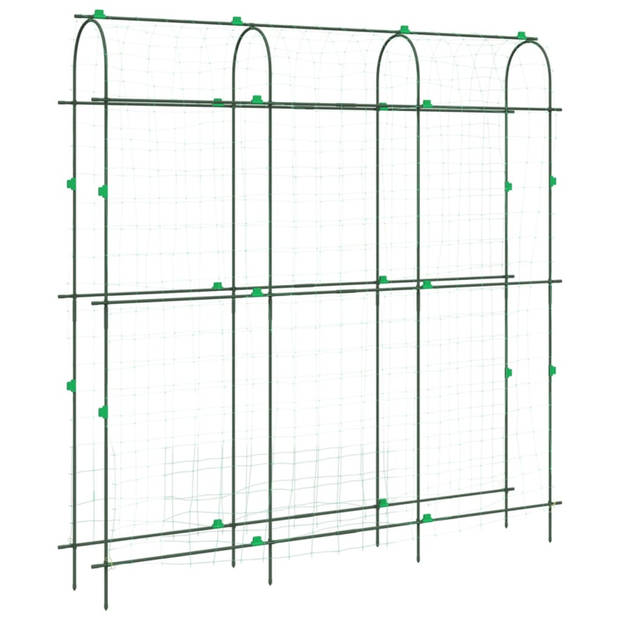 vidaXL Plantenklimrek U-vorm 181x31x182,5 cm staal