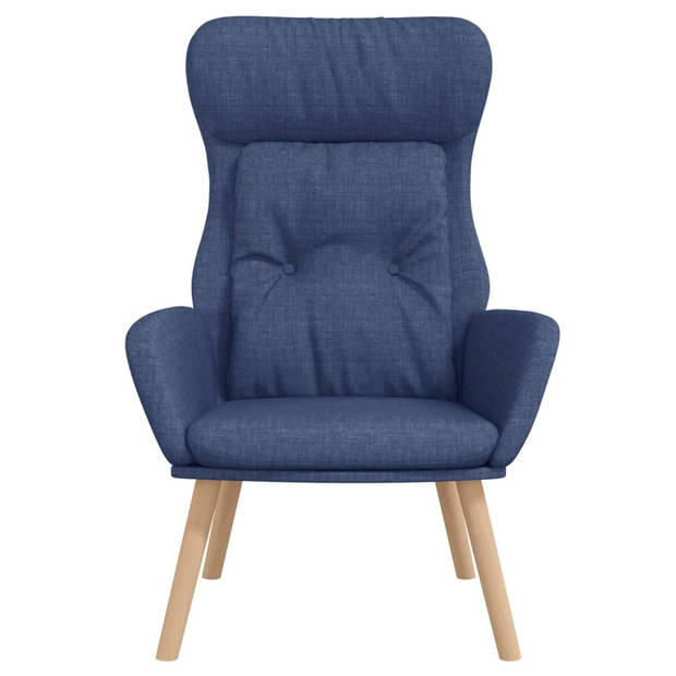 vidaXL Relaxstoel stof blauw