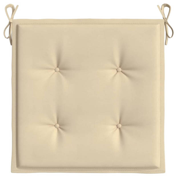 vidaXL Tuinstoelkussens 4 st 40x40x3 cm oxford stof beige