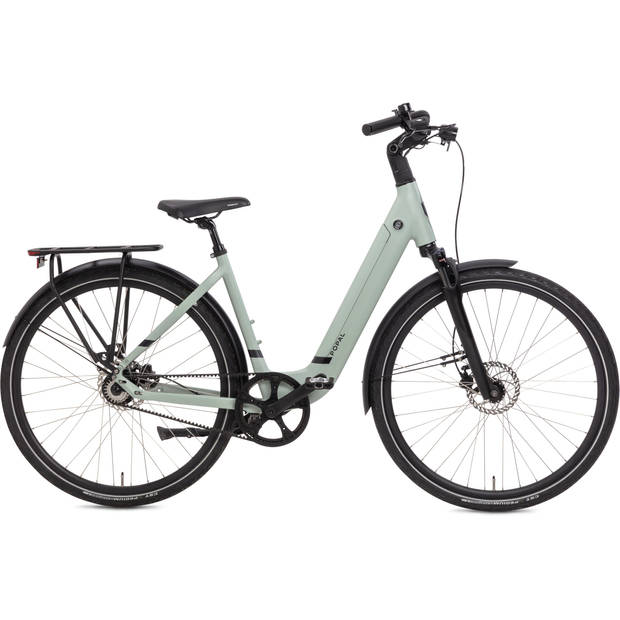 Popal Elektrische Stadsfiets ARC1 28 Inch 47 cm Dames Hydraulische schijfrem Grijsgroen