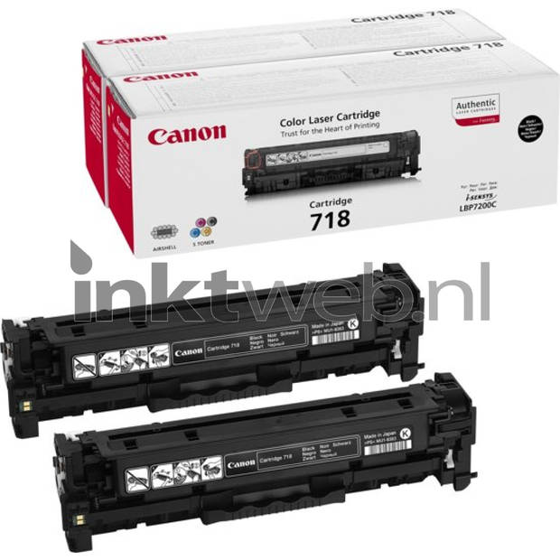 Canon 718 Duopack zwart toner