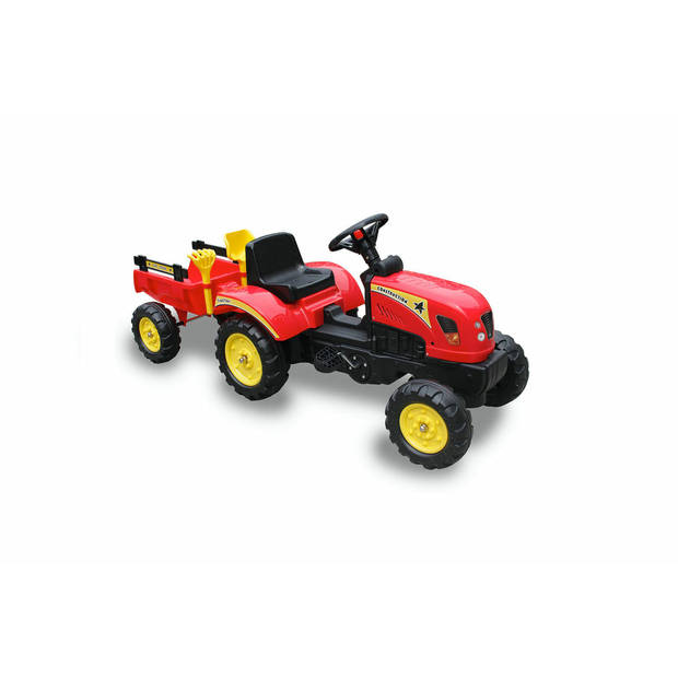 Max Kids - Skelter - Tractor Elin met aanhanger - Rood