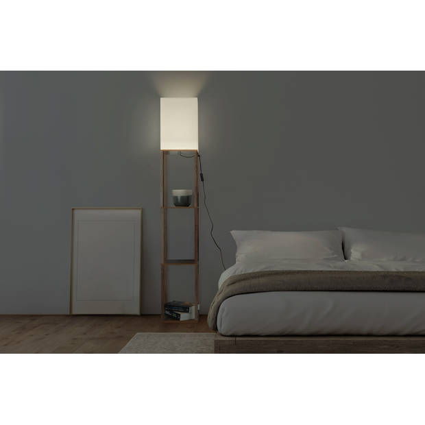 Feel Furniture - Staande lamp met opberguimte - Bruin - Met lichtpeer