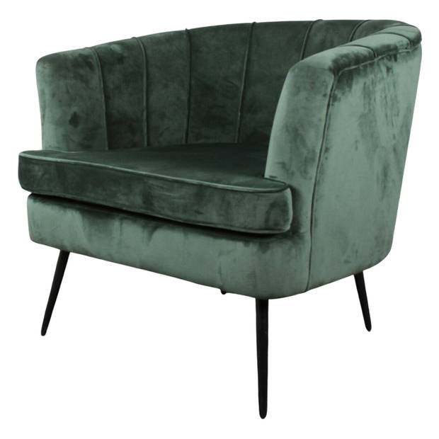 Norah fauteuil velvet donkergroen