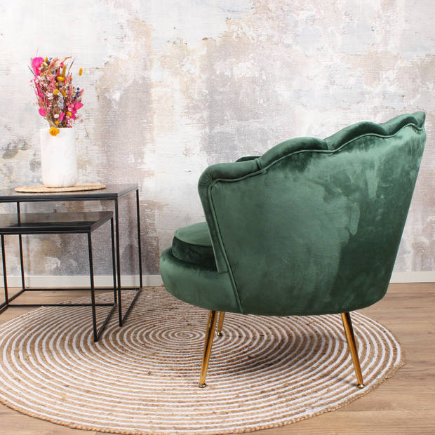 Feliz fauteuil velvet donkergroen