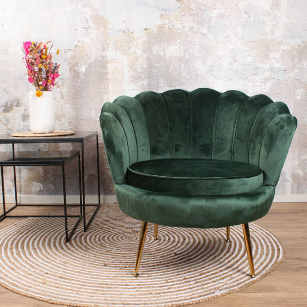 Feliz fauteuil velvet donkergroen