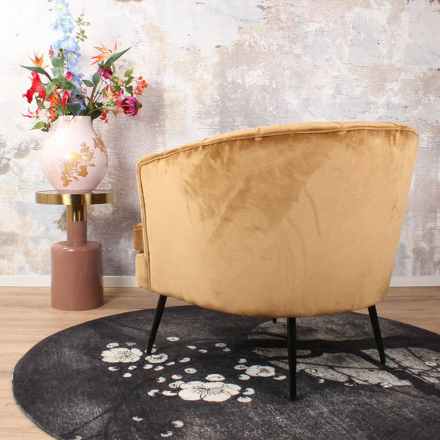 Norah fauteuil velvet goud