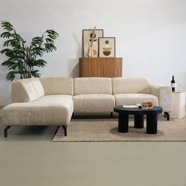 Giga Meubel - Hoekbank Beige - 3,5-Zits Links - 275x210x77cm - Milan