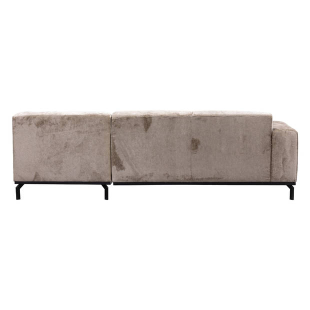 Giga Meubel - Hoekbank Taupe - 3-Zits Rechts - 256x188x77cm - Monza