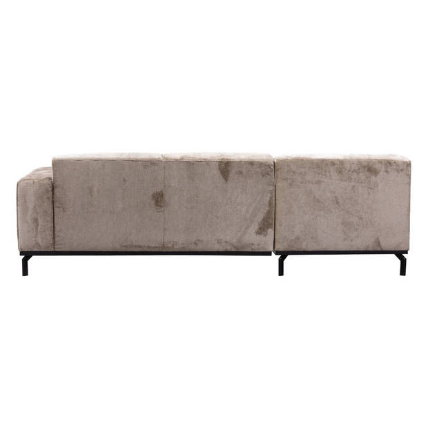 Giga Meubel - Hoekbank Taupe - 3-Zits Links - 256x188x77cm - Monza