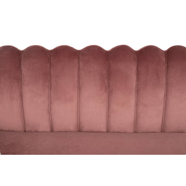 Giga Meubel - Velvet Bank Roze - Zithoogte 48cm - 192x79x82cm - Bank Jada 3-zits