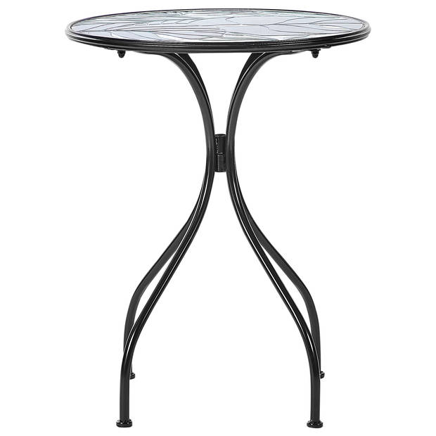 Beliani COZZANA - Tuintafel-Zwart-IJzer