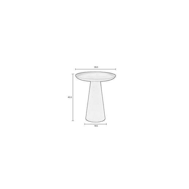 Housecraft Ringar Bijzettafel Rond Metaal 39,5x39,5 cm (L) Wit