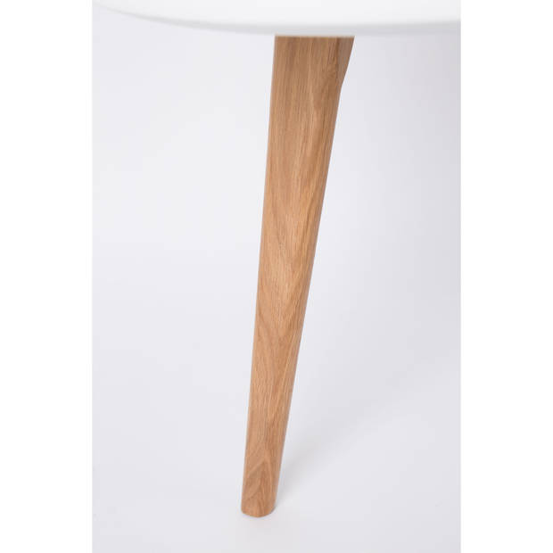 Housecraft Bodine Bijzettafel Rond Hout Wit - Set van 2