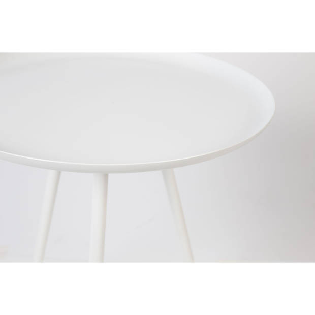 Housecraft Frost Bijzettafel Rond Metaal 39 cm Wit