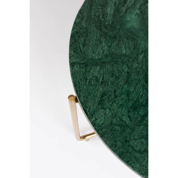 Housecraft Timpa Salontafel Marmer Rond 70x70 cm Groen/ Goud