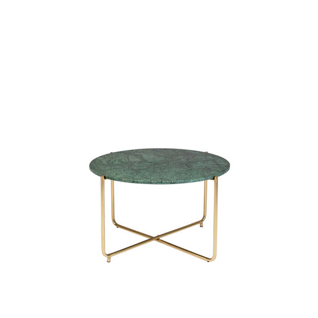 Housecraft Timpa Salontafel Marmer Rond 70x70 cm Groen/ Goud