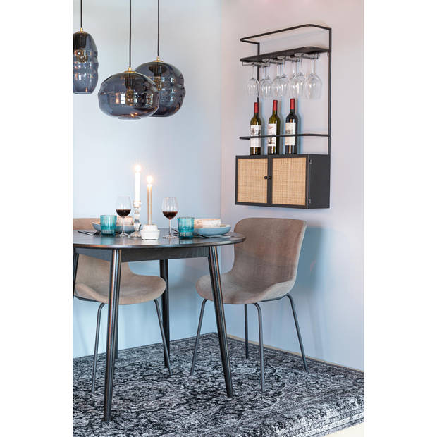 Housecraft Junzo Rib Eetkamerstoelen Grijs - Set van 2