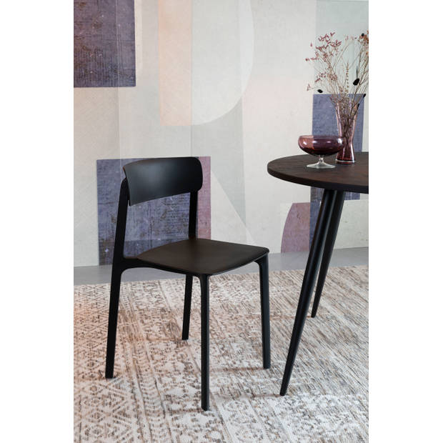 Housecraft Clive Eetkamerstoelen Zwart - Set van 4