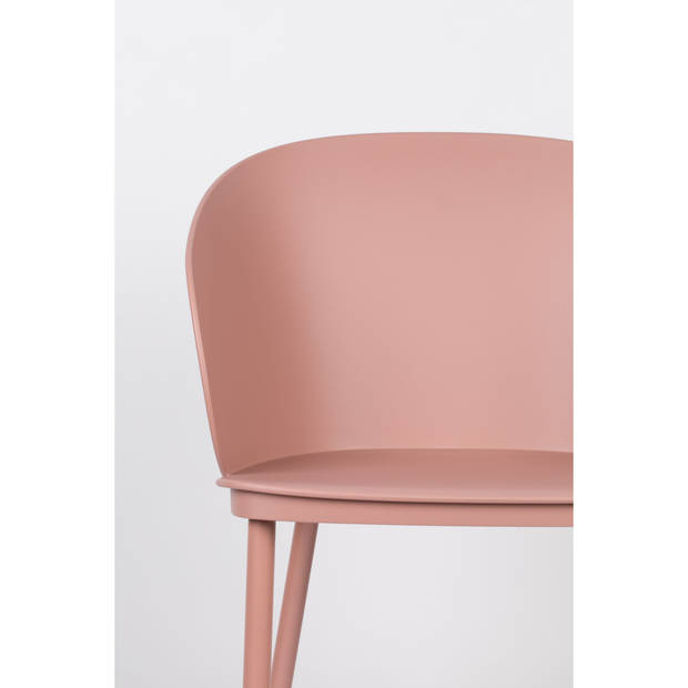 Housecraft Gigi Eetkamerstoelen met armleuning Roze - Set van 2