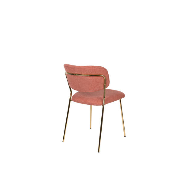 Housecraft Jolien Eetkamerstoelen Goud/ Roze - Set van 2