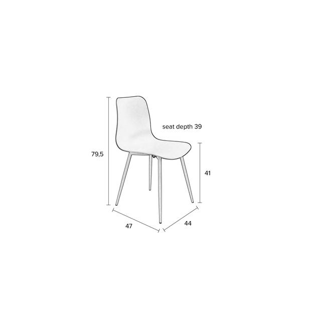 Housecraft Leon Eetkamerstoelen Grijs - Set van 2