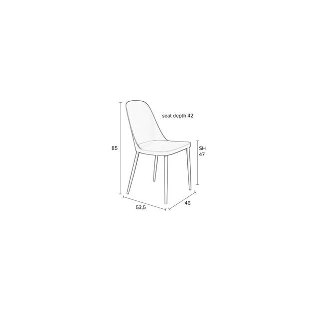 Housecraft Pip Eetkamerstoelen Wit - Set van 2