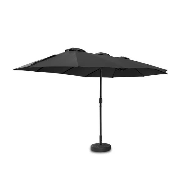 Feel Furniture - Toscano - Grote Parasol - Twin - 4.5 Meter - Zwart