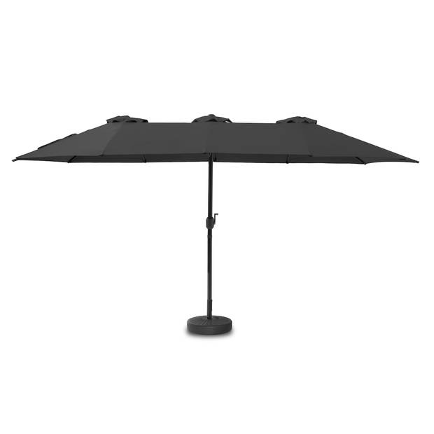 Feel Furniture - Toscano - Grote Parasol - Twin - 4.5 Meter - Zwart