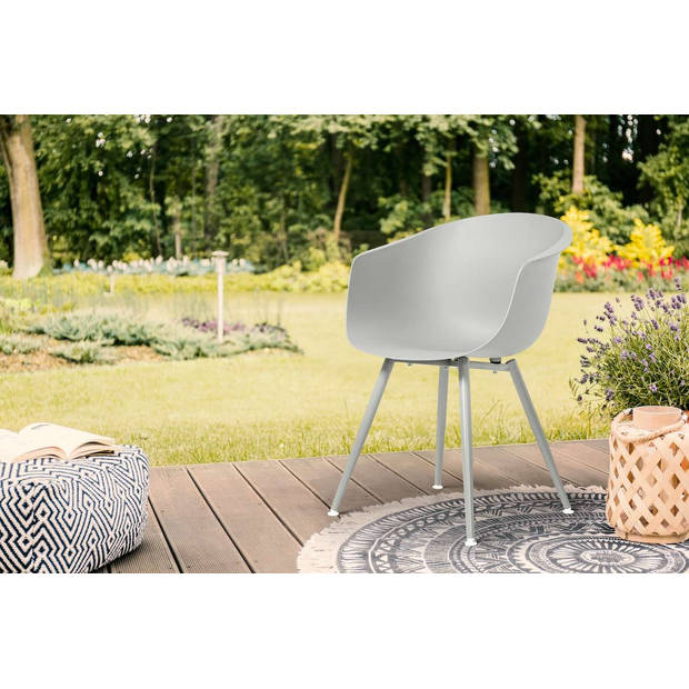 Feel Home - Luxe kuipstoel voor buiten - Light Grey - Set van 2 stuks