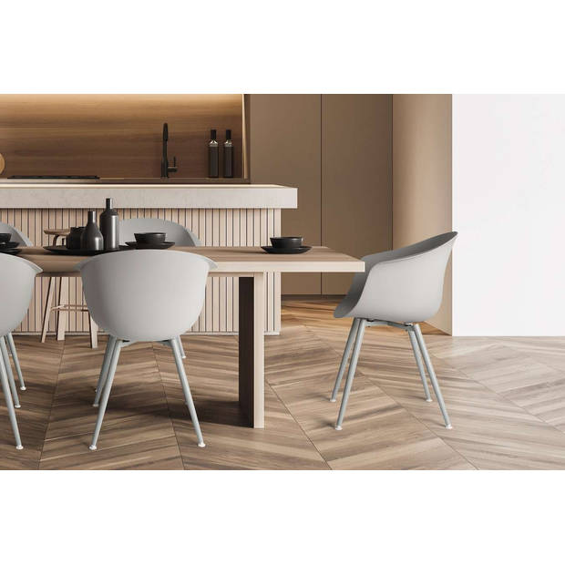 Feel Home - Luxe kuipstoel voor buiten - Light Grey - Set van 2 stuks