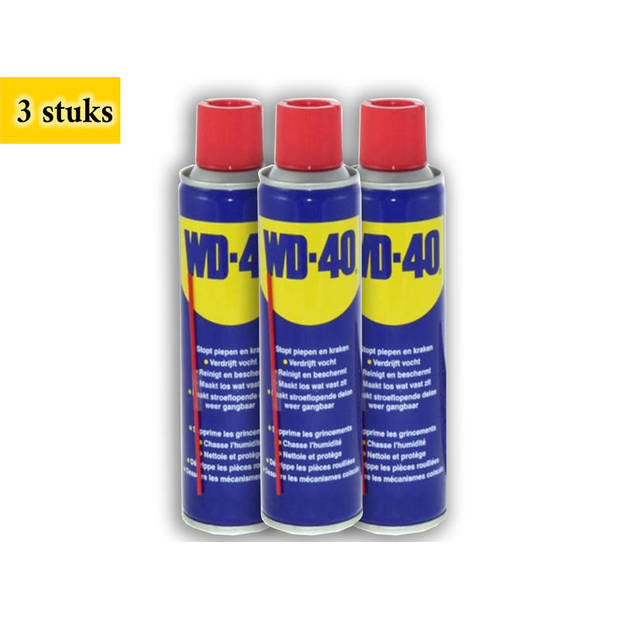 3x WD-40 Multispray of 200 ML, Content 200ML