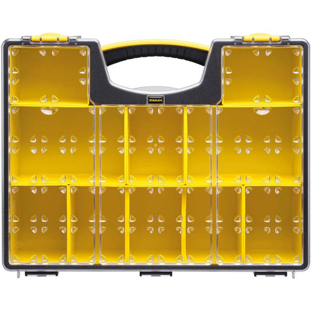 Stanley Pro organizer, 8-vaks, geel/zwart