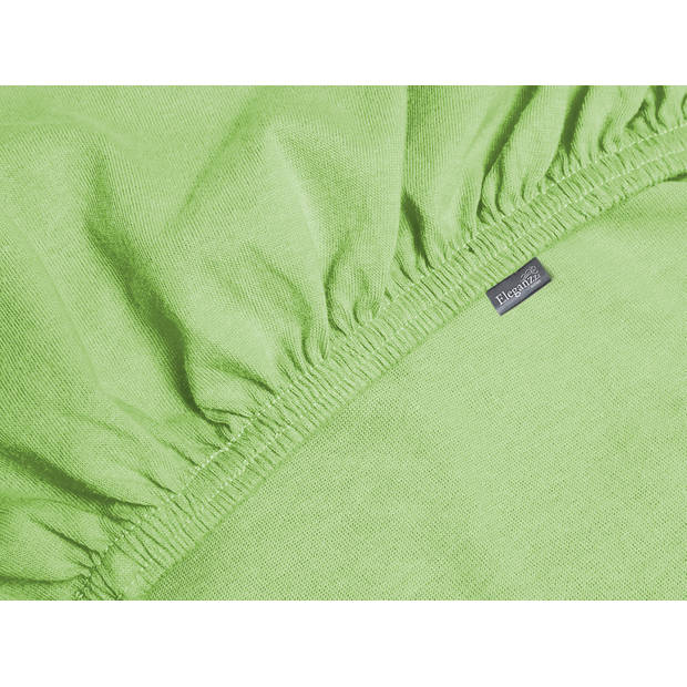 Eleganzzz Hoeslaken Jersey Katoen Stretch 35cm Hoge Hoek - lime 140x210/220cm - 160x200cm