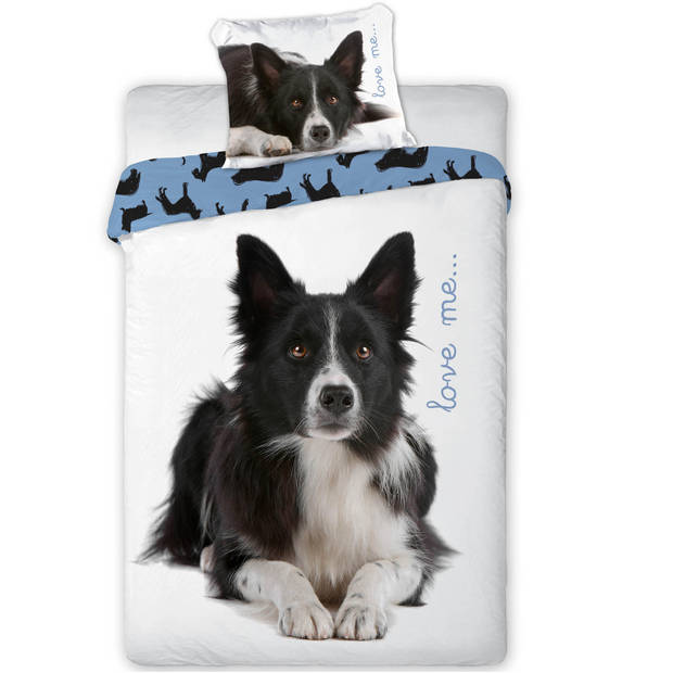 Animal Pictures Border Collie - Dekbedovertrek - Eenpersoons - 140 x 200 cm - Multi