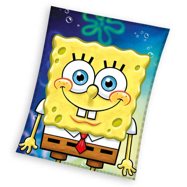 SpongeBob Fleece Deken, Smile - 110 x 140 cm - Polyester