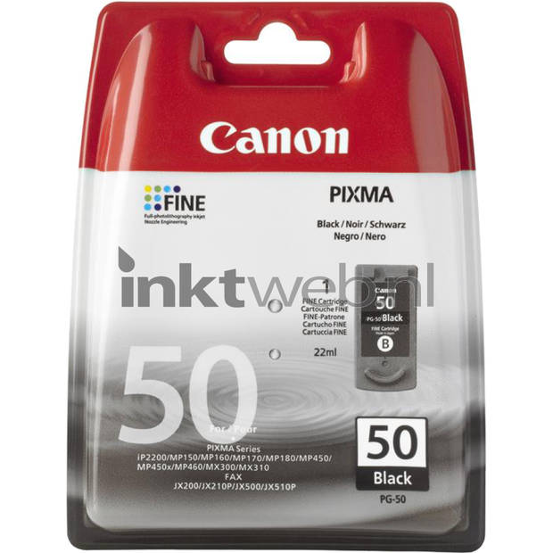 Canon PG-50 hoge capaciteit zwart cartridge